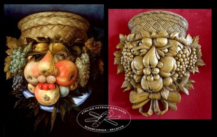 Giuseppe Arcimboldo als inspiratiebron | Snijwerk in lindehout